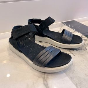 FINAL SALE! Ecco sandals in black leather